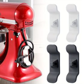 4-Pack Cable Organizer for Kitchen Appliances - Adhesive Cable Wrap, Cable Holder & Keeper for Blender, Coffee Maker, Pressure Cooker, Air Fryer