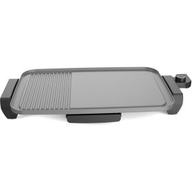 Plus 12"x20" Electric Ceramic Griddle, Nonstick, 1500 Watts, Temperature Control