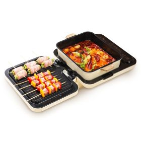 Joydeem Electric Grill with Hot Pot, Shabu Shabu Pot with Grill, Foldable & Detachable Design, 1800W, 4.75Qt Large Capacity