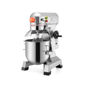 VEVOR Commercial Food Mixer 15Qt 600W 3 Speeds Adjustable 110/178/390 RPM Heavy Duty 110V with Stainless Steel Bowl Dough Hooks Whisk Beater Prem