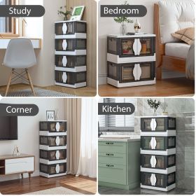 Storage Bins Stackable Wheeled Foldable Containers Organizer